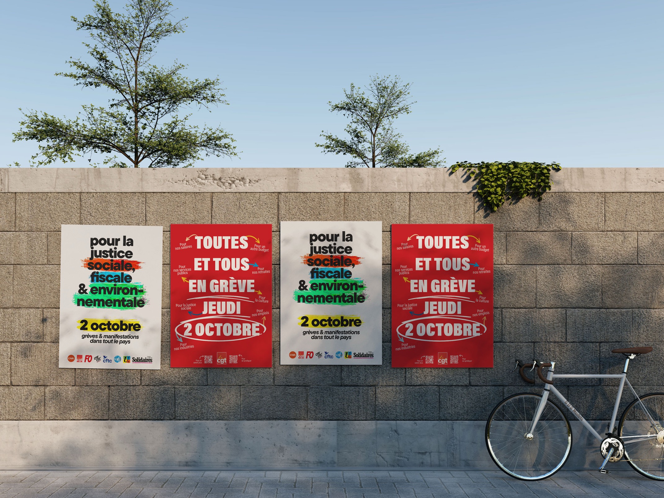 affiches greve 2 oct